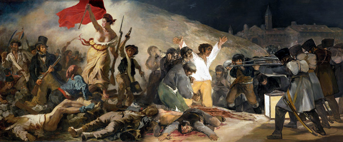  La Liberté guidant le peuple avec El Tres del Mayo de Goya 