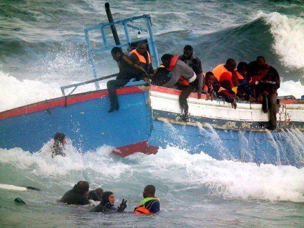 navigation hroque de rfugiers  Lampedusa 